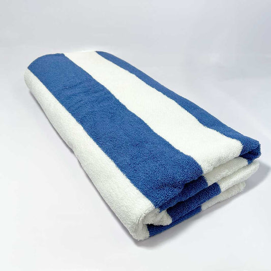 Pearl Stripe Pool Towel Blue