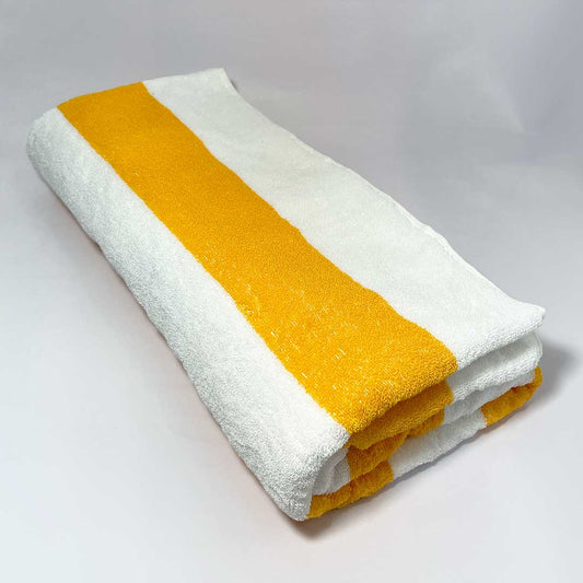 Pearl Stripe Pool Towel Yellow